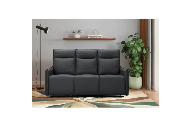 Lugo Reclinersofa 3-seter - Svart - Møbler - Sofaer - Reclinersofaer