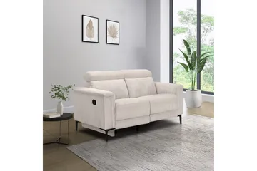 Lund 2-seter Rektangulær Reclinersofa i Kordfløyel - Lysebeige - Møbler - Sofaer - Reclinersofaer
