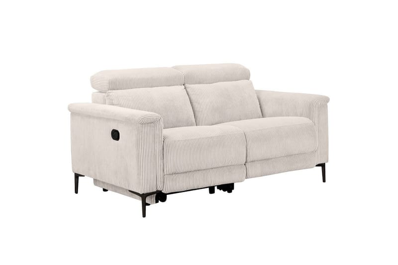 Lund 2-seter Rektangulær Reclinersofa i Kordfløyel - Lysebeige - Møbler - Sofaer - Reclinersofaer