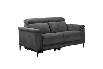 Lund 2-seter Rektangulær Reclinersofa med Nakkestøtte i Stoff med Grått Utseende - Grå - Møbler - Sofaer - Reclinersofaer