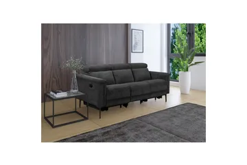 Lund 3-seter Rektangulær Kinosofa med Recliner 222 cm i Kordfløyel - Grå - Møbler - Sofaer - Reclinersofaer