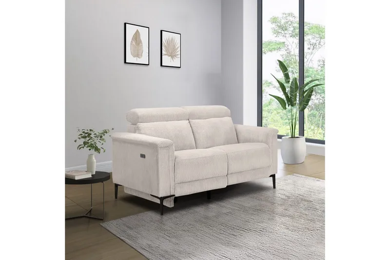 Lund Reclinersofa 2-seter - Hvit - Møbler - Sofaer - Reclinersofaer