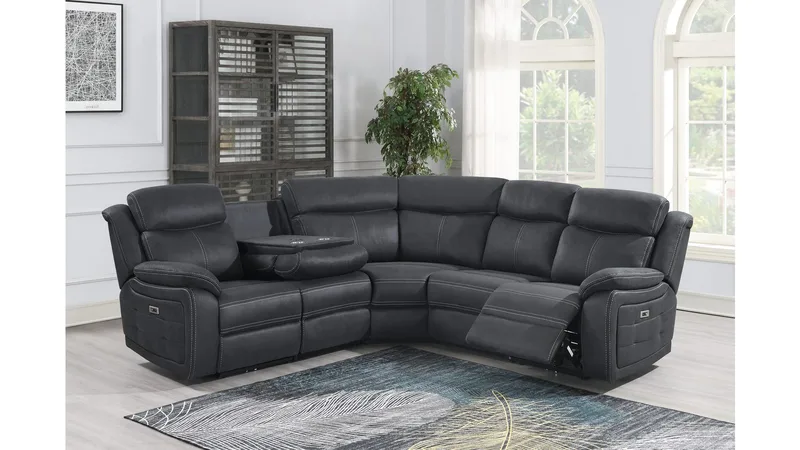 Reclinerhjørnesofa Rindal Elektrisk, grå