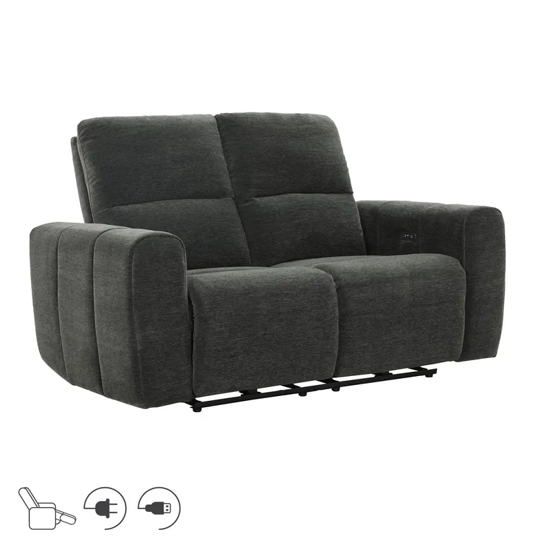Reclinersofa Ödmark 2-seter med elektrisk mekanisme, grå