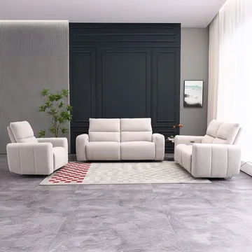 Reclinersofa Ödmark 3-seter med elektrisk mekanisme - lys beige - Møbler - Sofaer - Reclinersofaer
