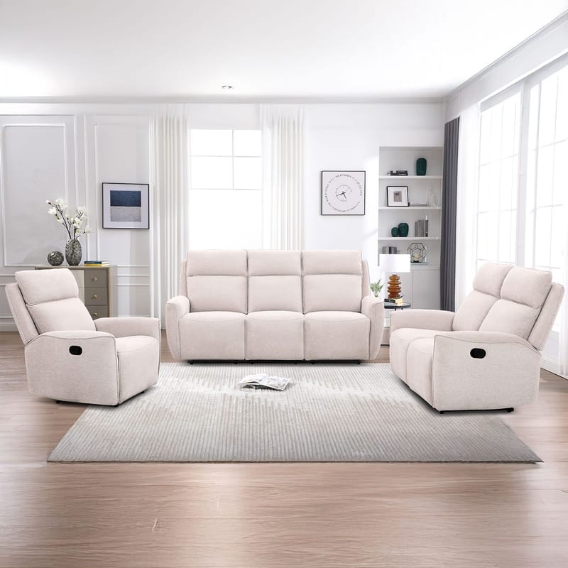 Reclinersofa Östvik 2-seter med manuell mekanisme - beige - Møbler - Sofaer - Reclinersofaer