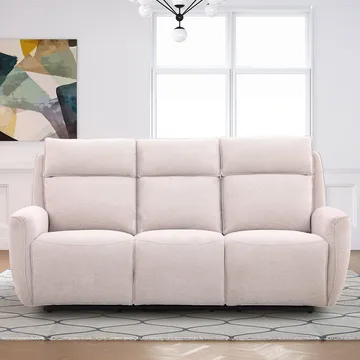 Reclinersofa Östvik 3-seter med manuell mekanisme - beige - Møbler - Sofaer - Reclinersofaer
