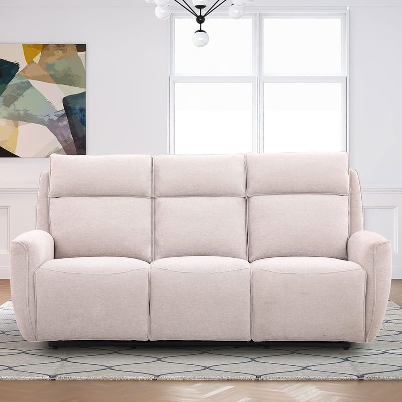 Reclinersofa Östvik 3-seter med manuell mekanisme - beige - Møbler - Sofaer - Reclinersofaer