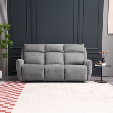 Reclinersofa Östvik 3-seter med manuell mekanisme - grå - Møbler - Sofaer - Reclinersofaer