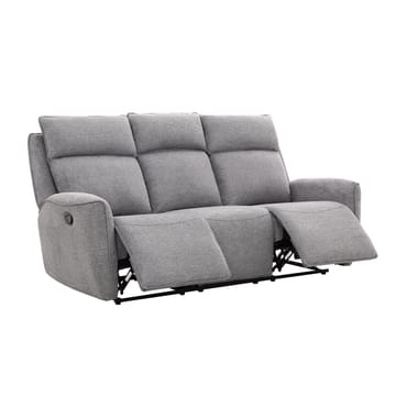 Reclinersofa Östvik 3-seter med manuell mekanisme - grå - Møbler - Sofaer - Reclinersofaer