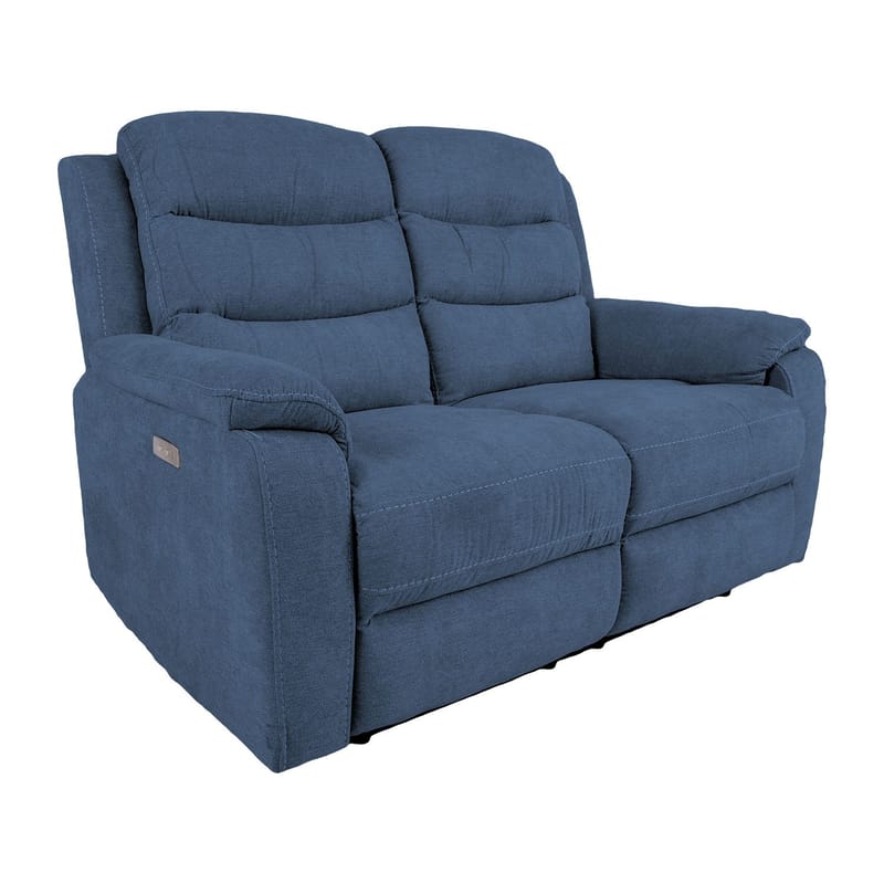 Reclinersofa Blenor 2-seter med elektrisk mekanisme, Blå