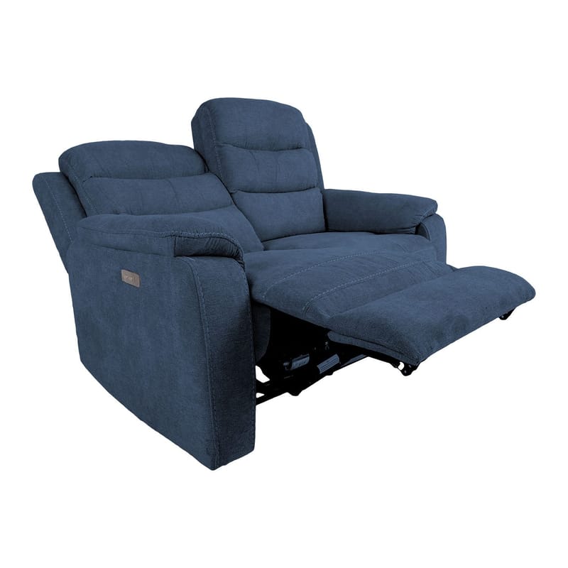 Reclinersofa Blenor 2-seter med elektrisk mekanisme - Blå - Møbler - Sofaer - Reclinersofaer
