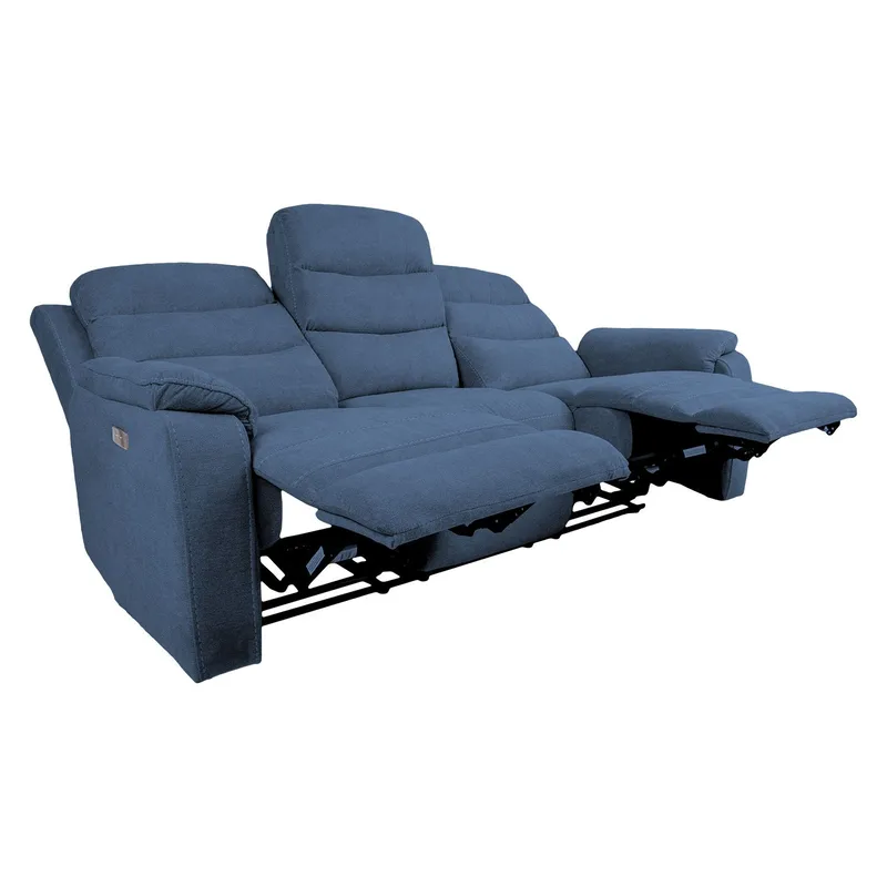 Reclinersofa Blenor 3-seter med elektrisk mekanisme - blå - Møbler - Sofaer - Reclinersofaer