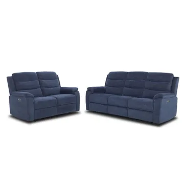 Reclinersofa Blenor 3-seter med elektrisk mekanisme - blå - Møbler - Sofaer - Reclinersofaer
