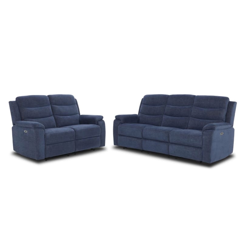 Reclinersofa Blenor 3-seter med elektrisk mekanisme - blå - Møbler - Sofaer - Reclinersofaer