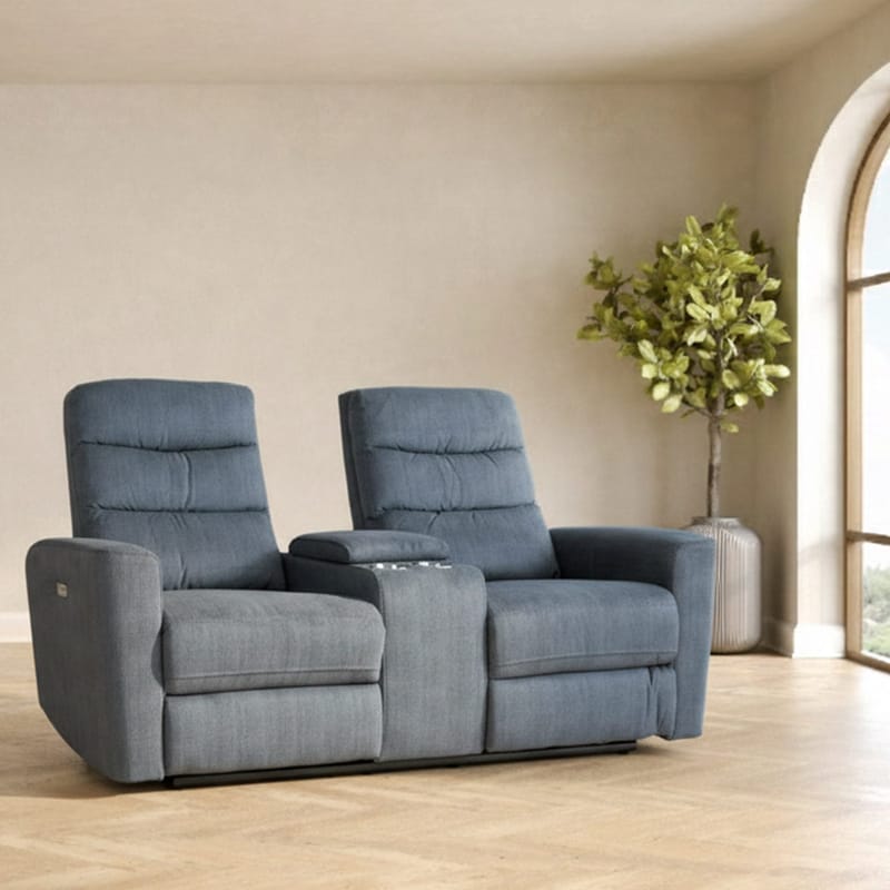 Reclinersofa Darvi 2-seter med elektrisk mekanisme - blå - Møbler - Sofaer - Reclinersofaer
