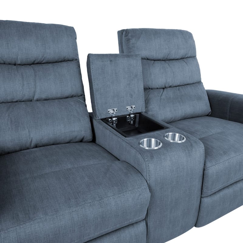 Reclinersofa Darvi 2-seter med elektrisk mekanisme - blå - Møbler - Sofaer - Reclinersofaer