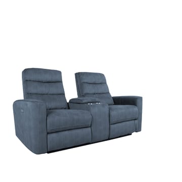 Reclinersofa Darvi 2-seter med elektrisk mekanisme - blå - Møbler - Sofaer - Reclinersofaer