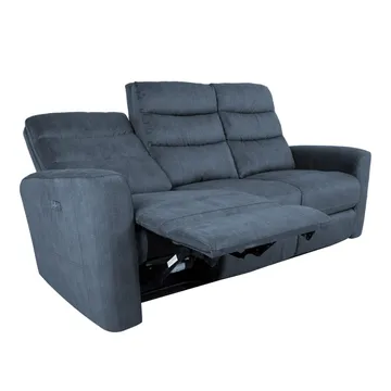 Reclinersofa Darvi 3-seter med elektrisk mekanisme - blå - Møbler - Sofaer - Reclinersofaer