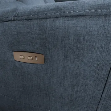 Reclinersofa Darvi 3-seter med elektrisk mekanisme - blå - Møbler - Sofaer - Reclinersofaer