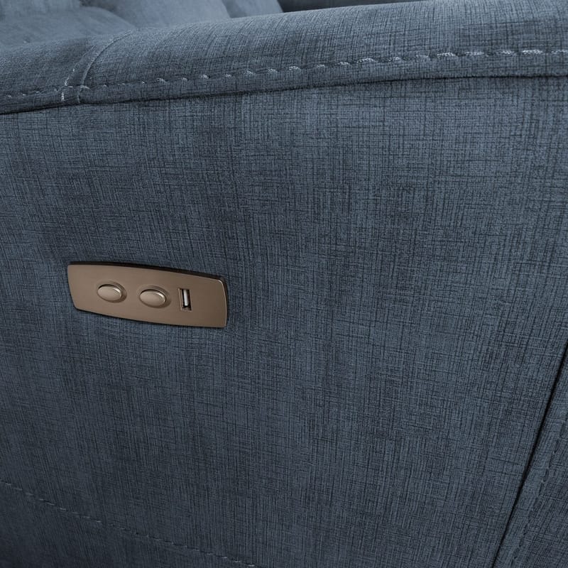Reclinersofa Darvi 3-seter med elektrisk mekanisme - blå - Møbler - Sofaer - Reclinersofaer