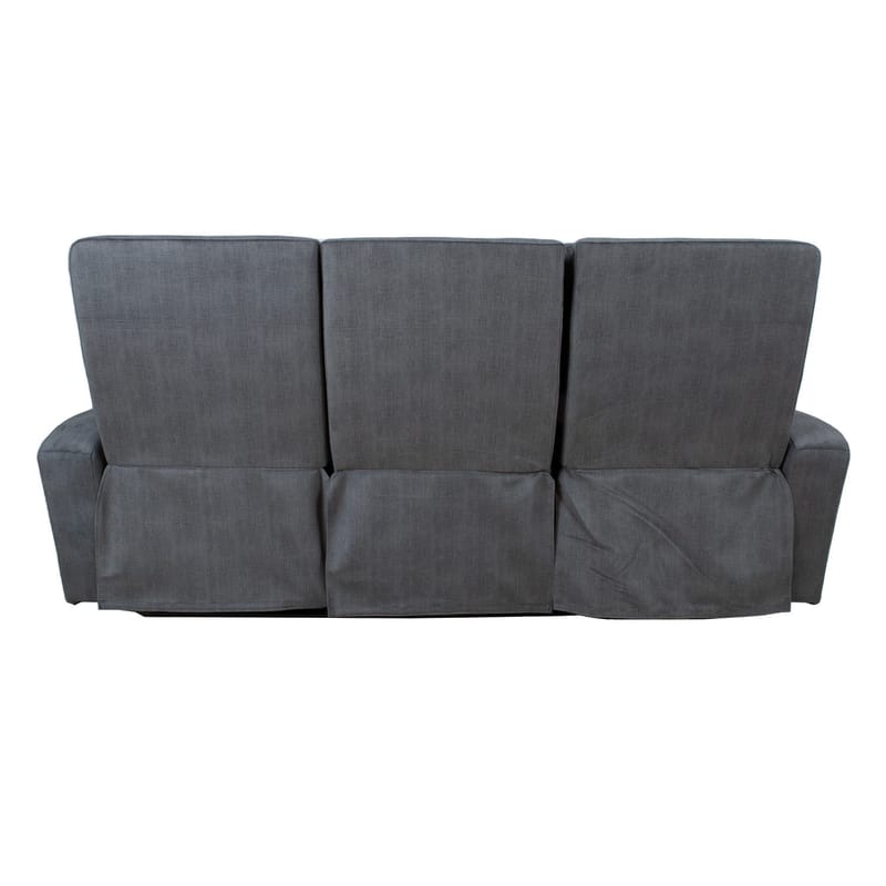 Reclinersofa Darvi 3-seter med elektrisk mekanisme - Grå fløyel - Møbler - Sofaer - Reclinersofaer