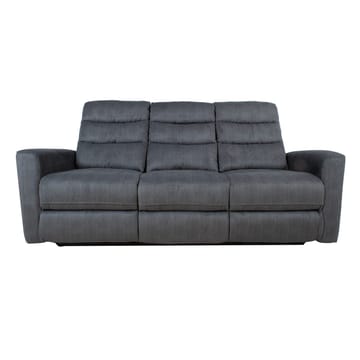 Reclinersofa Darvi 3-seter med elektrisk mekanisme - Grå fløyel - Møbler - Sofaer - Reclinersofaer