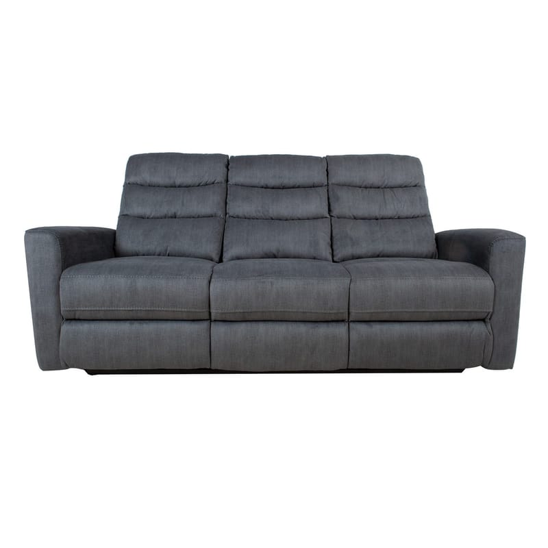 Reclinersofa Darvi 3-seter med elektrisk mekanisme - Grå fløyel - Møbler - Sofaer - Reclinersofaer