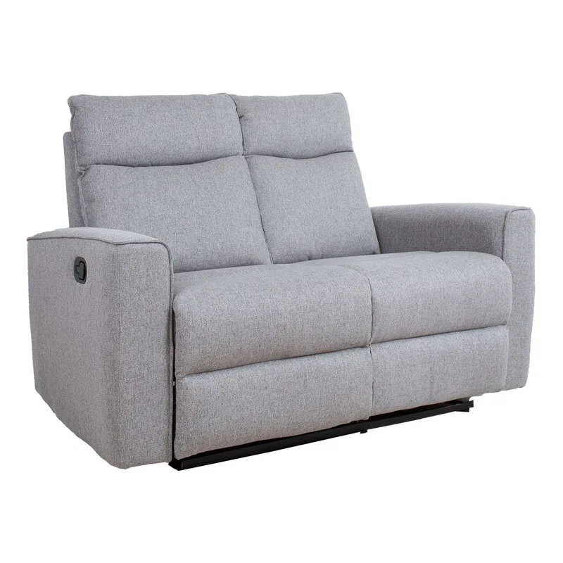 Reclinersofa Fjolna 2-seter med manuell mekanisme, grå