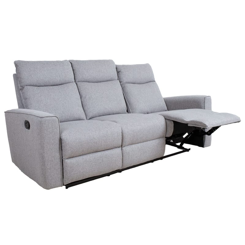 Reclinersofa Fjolna 3-seter med manuell mekanisme - grå - Møbler - Sofaer - Reclinersofaer
