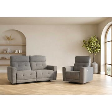 Reclinersofa Glendor 2-seter med elektrisk mekanisme - Grå - Møbler - Sofaer - Reclinersofaer
