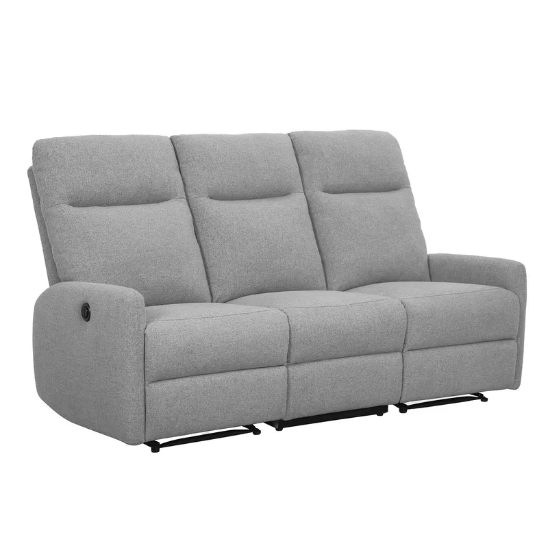 Reclinersofa Gränor 3-seter med elektrisk mekanisme, Lys grå