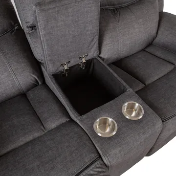 Reclinersofa Iskmar 2-seter med manuell mekanisme - grå - Møbler - Sofaer - Reclinersofaer