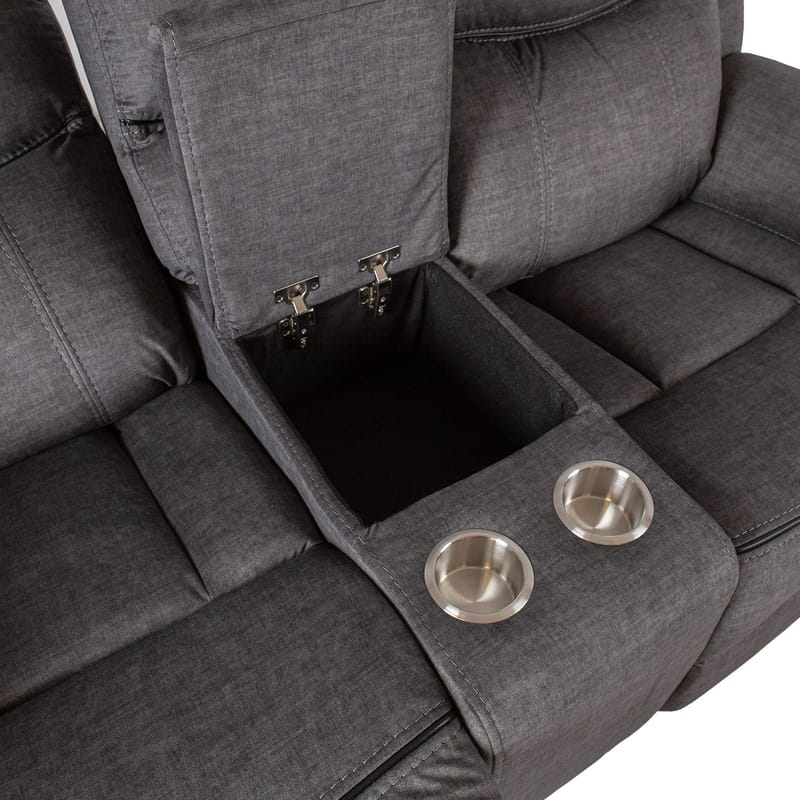 Reclinersofa Iskmar 2-seter med manuell mekanisme - grå - Møbler - Sofaer - Reclinersofaer