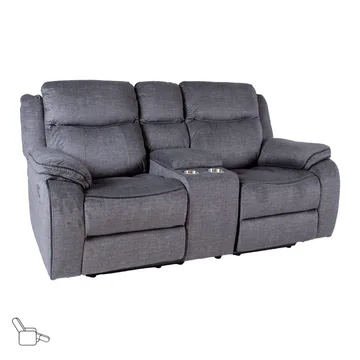 Reclinersofa Iskmar 2-seter med manuell mekanisme - grå - Møbler - Sofaer - Reclinersofaer