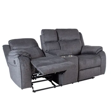Reclinersofa Iskmar 2-seter med manuell mekanisme - grå - Møbler - Sofaer - Reclinersofaer