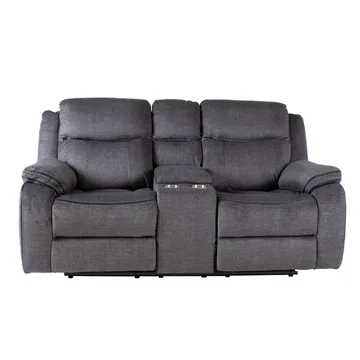 Reclinersofa Iskmar 2-seter med manuell mekanisme - grå - Møbler - Sofaer - Reclinersofaer