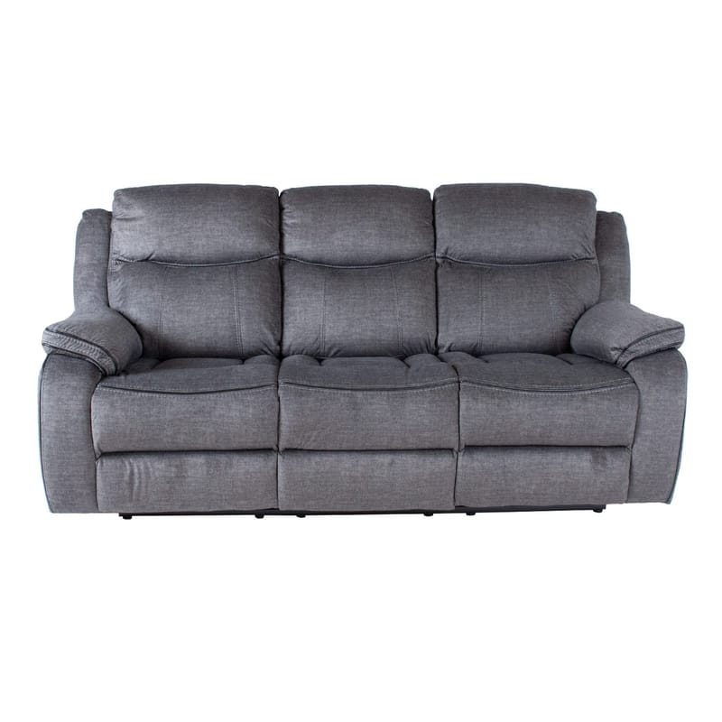 Reclinersofa Iskmar 3-seter med manuell mekanisme - Grå - Møbler - Sofaer - Reclinersofaer