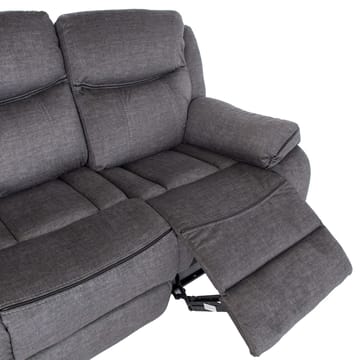 Reclinersofa Iskmar 3-seter med manuell mekanisme - Grå - Møbler - Sofaer - Reclinersofaer