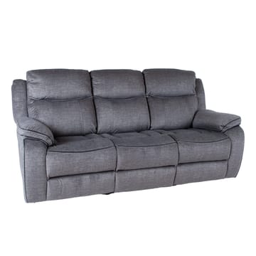 Reclinersofa Iskmar 3-seter med manuell mekanisme - Grå - Møbler - Sofaer - Reclinersofaer