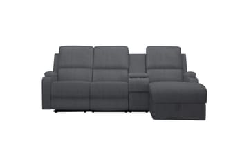 Reclinersofa med hjørne Loft24 Hjørnesofa 3-seter Loft24 Dallas Grå Høyrevendt - Møbler - Sofaer - Reclinersofaer