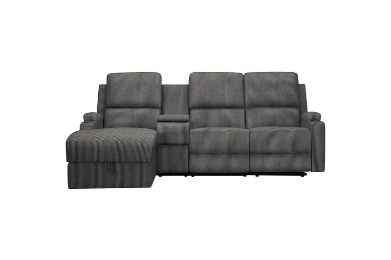Reclinersofa med hjørne Loft24 Hjørnesofa 3-seter Loft24 Dallas Grå Vänster