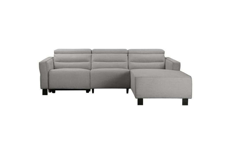 Reclinersofa med hjørne Loft24 Hjørnesofa Loft24 Carpari med manuell recliner Grå1 Høyrevendt Belfast-stoff