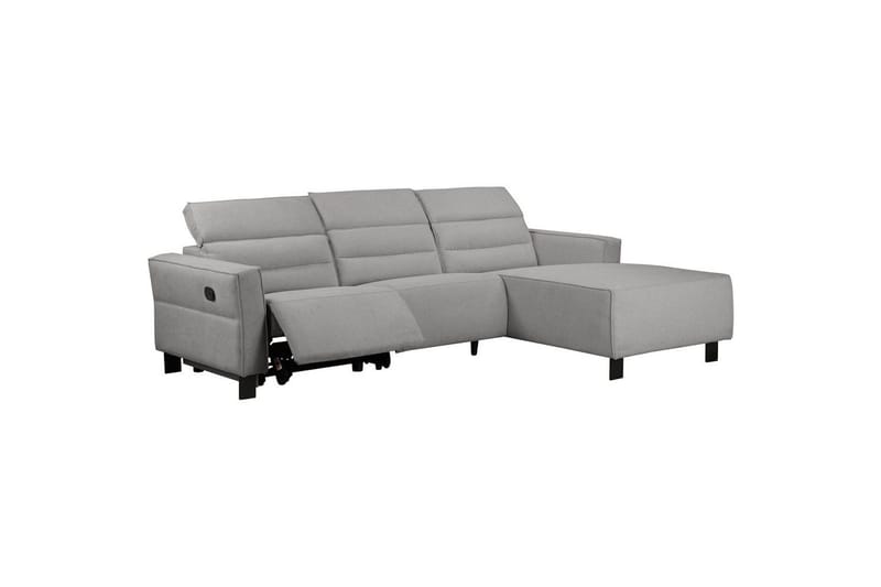 Reclinersofa med hjørne Loft24 Hjørnesofa Loft24 Carpari med manuell recliner Grå1 Høyrevendt Belfast-stoff - Møbler - Sofaer - Reclinersofaer