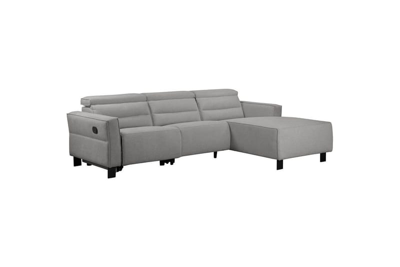 Reclinersofa med hjørne Loft24 Hjørnesofa Loft24 Carpari med manuell recliner Grå1 Høyrevendt Belfast-stoff - Møbler - Sofaer - Reclinersofaer