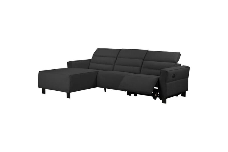 Reclinersofa med hjørne Loft24 Hjørnesofa Loft24 Carpari med manuell recliner Grå1 Venstrevendt Belfast-stoff - Møbler - Sofaer - Reclinersofaer