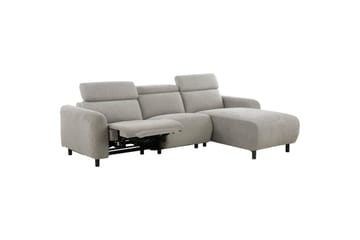 Reclinersofa med hjørne Loft24 Hjørnesofa Loft24 Skaane med elektrisk recliner Grå Høyrevendt Manchester - Møbler - Sofaer - Reclinersofaer