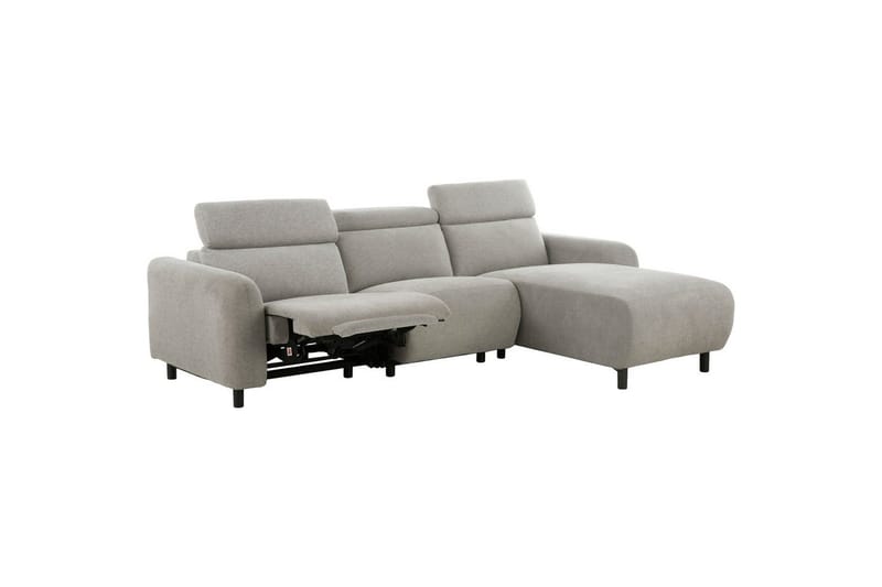 Reclinersofa med hjørne Loft24 Hjørnesofa Loft24 Skaane med elektrisk recliner Grå Høyrevendt Manchester - Møbler - Sofaer - Reclinersofaer
