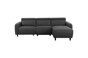 Reclinersofa med hjørne Loft24 Hjørnesofa Loft24 Skaane med elektrisk recliner Grå Höger Konstläder