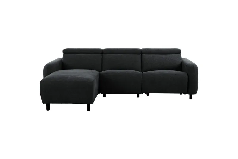 Reclinersofa med hjørne Loft24 Hjørnesofa Loft24 Skaane med elektrisk recliner Grå Venstrevendt Manchester